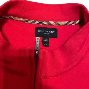 Men’s Burberry Butter Soft Red Zip Up Sweater